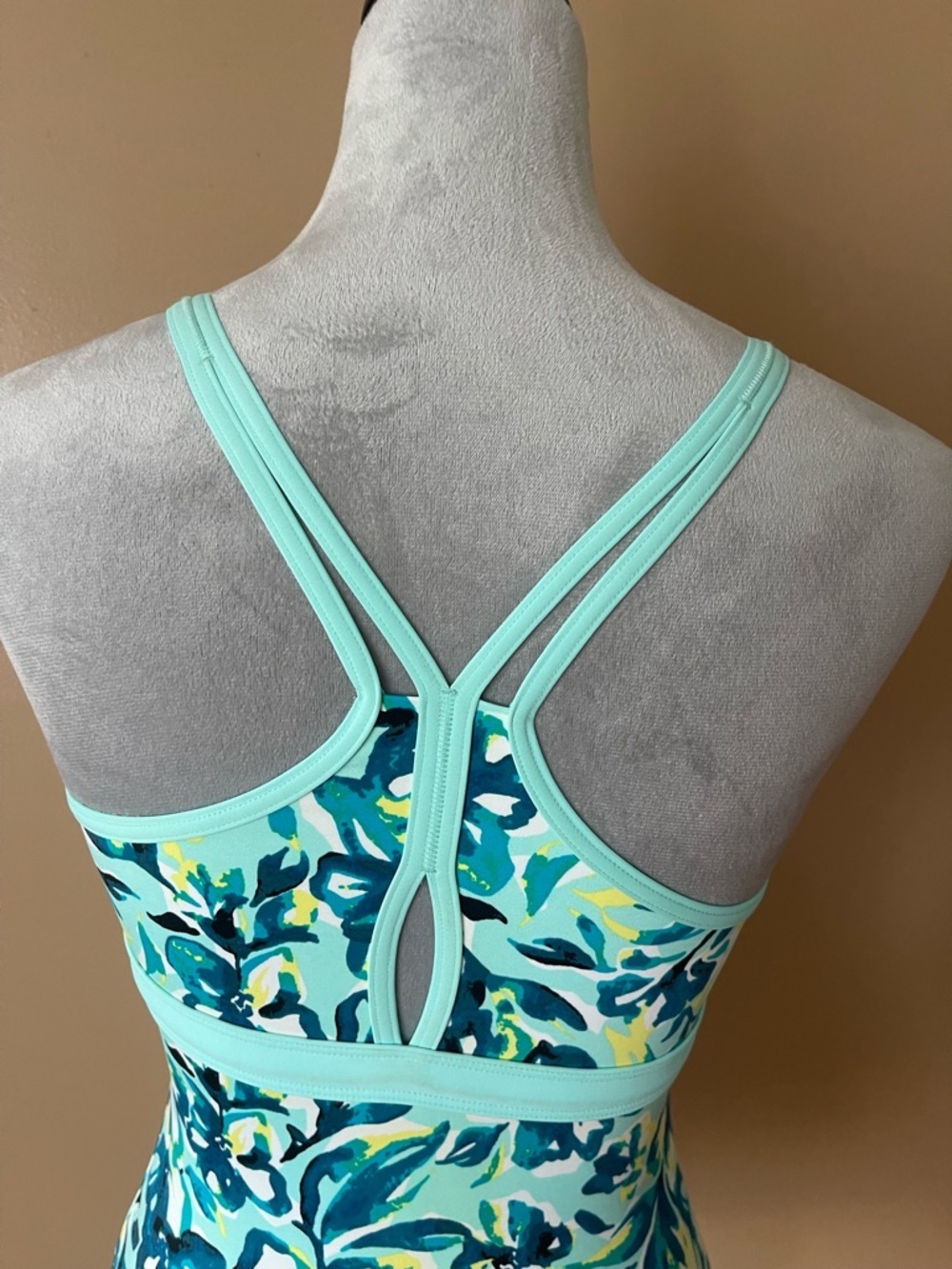 L.L. Bean Aqua and Yellow Floral One-Piece Swimsuit estimated size XS see photos - Picture 6 of 12